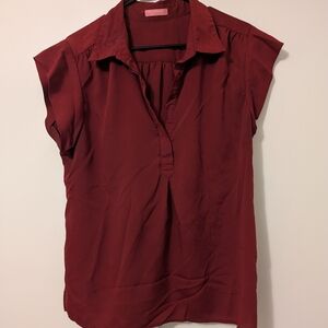 Isaac Mizrahi Deep Red Blouse